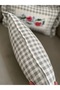 Gray Gingham Cross Stitch Ruffled Throw Pillow Case (Cross Stitch Model Is Changing / Price Is Per Piece)L - 4