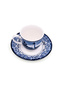 Halcyon Blue 200 ml Porcelain Coffee & Tea Cup with Matching Saucer (Set Of 4) - 4
