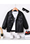 Artificial Leather Boy Shirt Snap Closure - 3