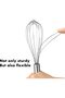 Silver Stainless Steel Egg Beater Cooking Baking Mixing Manual Egg Whisk - 3