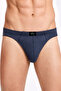 Men's 100% Cotton Navy Blue-Smoked-Black 3-Piece Slip Underpants Q2İ3K2L6Kk - 6