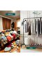 Heavy Duty Metal Clothes Stand, Garment Rack with Hanging Single Rod, Storage Shelf, Black (White) - 4