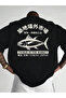 Unisexsukiji Market Tokyo Printed Oversize Crew Neck T-Shirt