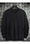 Plain Unisex Oversize Black Crew Neck Sweatshirt