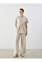 Linen Look Women's Trousers with Elastic Waist
