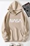 Unisex NASA Printed Hooded Sweatshirt