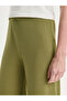 Lcwaikiki Basic Khaki Elastic Waist Wide Leg Women's Trousers - 4
