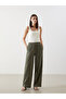 Elastic Waist Textured Women's Trousers