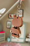 Beaver Moving Bag Ornament / Keychain - 2 Pieces - 4