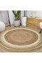 FFD 100x100cm Handwoven Round Jute Rug – Eco-Friendly Boho Braided Carpet for Living Room, Bedroom - 6