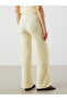 Yellow Elastic Waist Textured Women's Trousers - 4