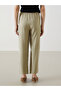 Carrot Cut Women's Trousers with Elastic Waist - 5