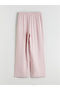 Lcwaikiki classic lilac elastic waist textured women's pants - 3