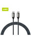 كيبل لانيكس LS56CC بطول 2متر شحن سريع 100واط USB-C إلى USB-C متوافق مع أجهزة تايب سي وايفون 15-16