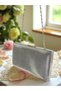 Anthracite Gray Platinum Color Laser Snake Pattern Women's Evening Dress Bag Evening Bag Portfolio - 7