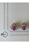 Moire Shiny Stone Trend Design Earrings Evening Dress Earrings - 3