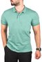 Green Large Size Polo Collar T-Shirt Breathable Cotton Fabric Oversized Men's T-Shirt 2504349 - 2