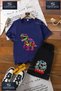 Kids Unisex “ Dinosaur Colorful Single “ Custom Printed Crew Neck T-Shirt - Shorts Set