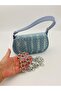 Angel Bag Accessory Sequin Denim Fabric, Denim Bag (Will Be Sent with 100 cm Chain) - 5