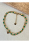 316 L Surgical Steel 3 Row Chain Green Enamel Stainless Tarnish Steel Anklet