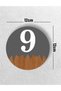Round Metal Composite - Wooden Apartment Site -Apartment Hotel Office Door Number - Door No: 9 Nine - 4