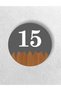Round Metal Composite - Wooden Apartment Site -Apartment Hotel Office Door Number - Door No: 15 Fifteen