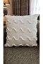 Cream Throw Pillow Case Bearded Linen Floor Curtain Fabric Decorative Modern Square Single Piece 43X43