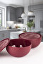 2 Li 4 Lt Tupper Model Storage Container Badya, Dough Kneading Soft Leak-Proof Lid