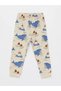 Lcw Baby Beige Crew Neck Long Sleeve Print Baby Boy Pajamas Set - 3