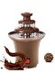 Mini Chocolate Fountain Three Layers Creative Design Chocolate Melt With Heating Fondue - 2