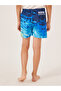 Printed Elastic Waist Swim Shorts - 4
