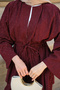 Women's Stone Detailed Double Suit Claret Red - 7