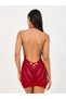 V Detail Cut Out Bodycon Slip Dress - 3