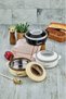3149 Food Storage Container Leakproof Locking Lid Storage Container Stainless Steel Lunch Box 1000 ml Beige - 2