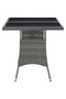 Garden Table Grey 140x80x74 cm Poly Rattan - 2