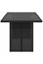 Garden Table with Glass Top Black 190x80x74 cm Poly Rattan - 4