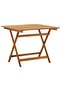 Folding Garden Table 90x90x75 cm Solid Acacia Wood