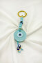 Baby Blue Handmade Glass Evil Eye Beaded Keychain, Gift Bag Ornament - 2