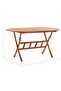 Folding Garden Table 135x85x75 cm Solid Acacia Wood - 3