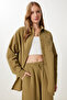 Oversize Muslin Shirt Trousers Set Lsa0014 Olive Green - 3