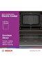 66L Freestanding Electric Cooker, 4 Zones, 3D Hotair, EcoClean Direct - Black - 3