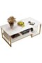 Nordic Living Room Coffee Table Decoration Accessories Luxury Writing Table White Modern Design Mueb - 2