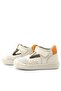 Shaun Genuine Leather Beige Orange Velcro Anatomical Baby Sandals - 6