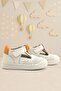 Shaun Genuine Leather Beige Orange Velcro Anatomical Baby Sandals