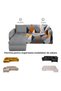 Elastic Sofa Cover for Sectionals, Comfort, Elastane, Patterned Waves, Beige Shades - 3