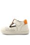 Shaun Genuine Leather Beige Orange Velcro Anatomical Baby Sandals - 5
