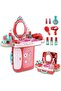 Lightweight Pretend Beauty Dresser Vanity Makeup Play Set for Kids, Cognitive Skill Booster - 6