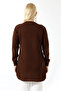 Women's Brown Comfortable Fit Knitwear Cardigan with Pockets - 6