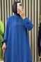 City Suit Elastic Waist Trousers Stone Detailed Aerobin Tunic Bottom Top Double Hijab Suit - 2