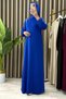 Shoulder Stone Detail, Crystal Fabric, Stylish Dress, Cobalt Blue Efruz Dress - 5